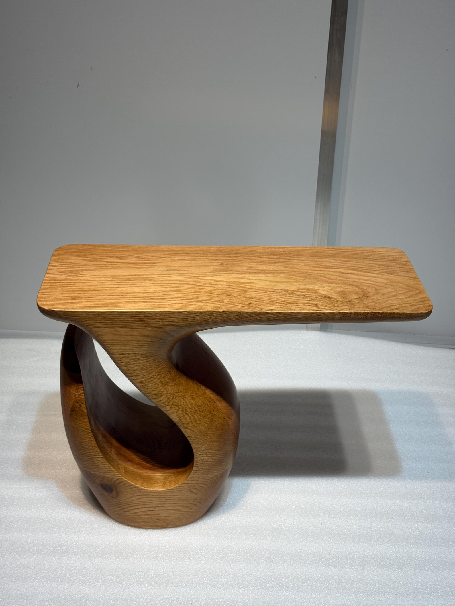 Solid Wood Console Table with Sculptural Twisted Base image 2